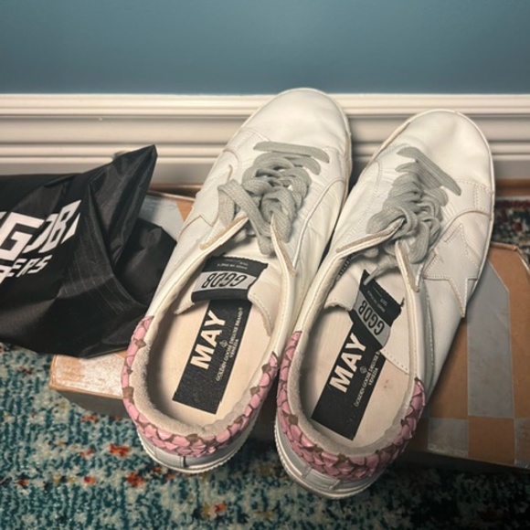 Golden Goose White and Pink Sneakers - Picture 2 of 8